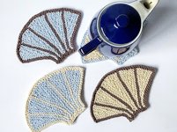 Knitting and so on Knitted Sea Shell Coasters